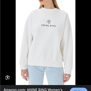 Anine Bing pink  Logo Sweatshirt